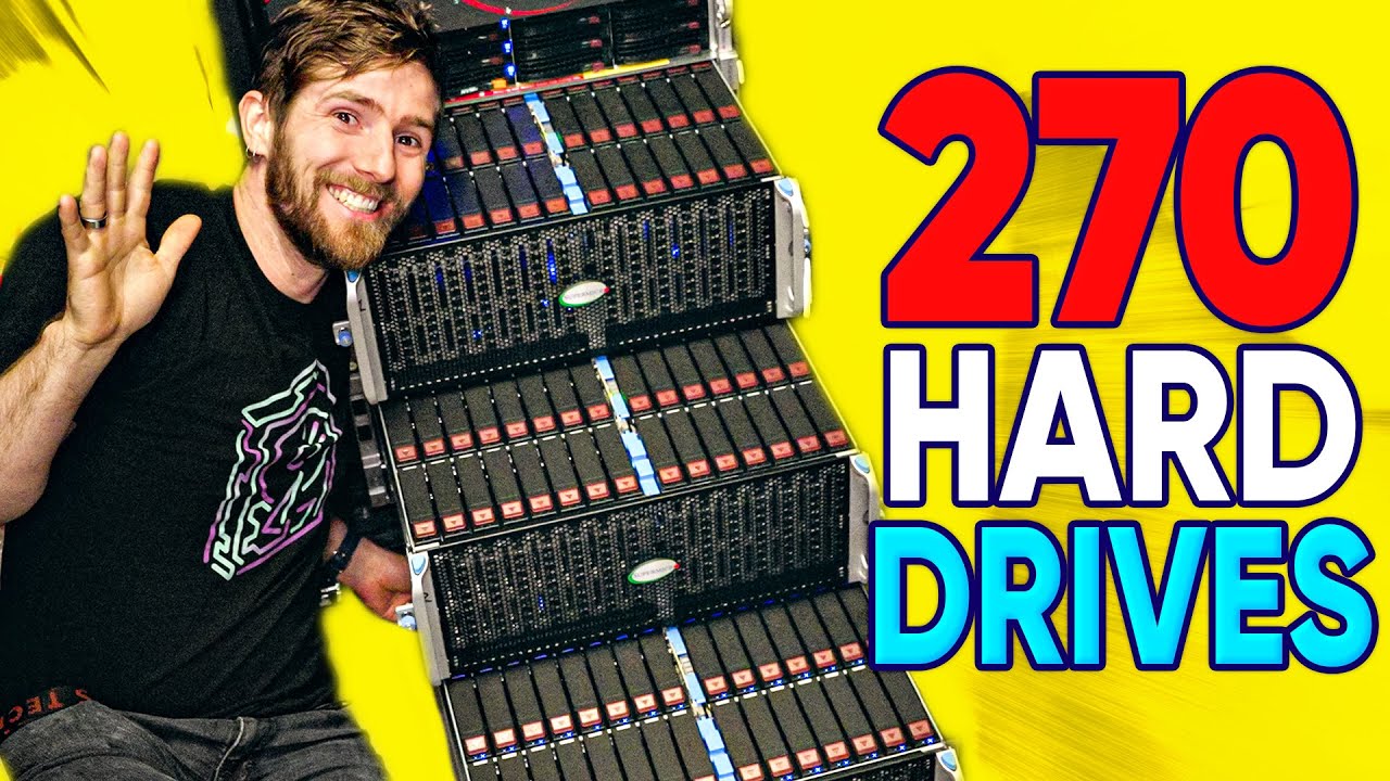 Linus Tech Tips Uses 270 Hard Drives